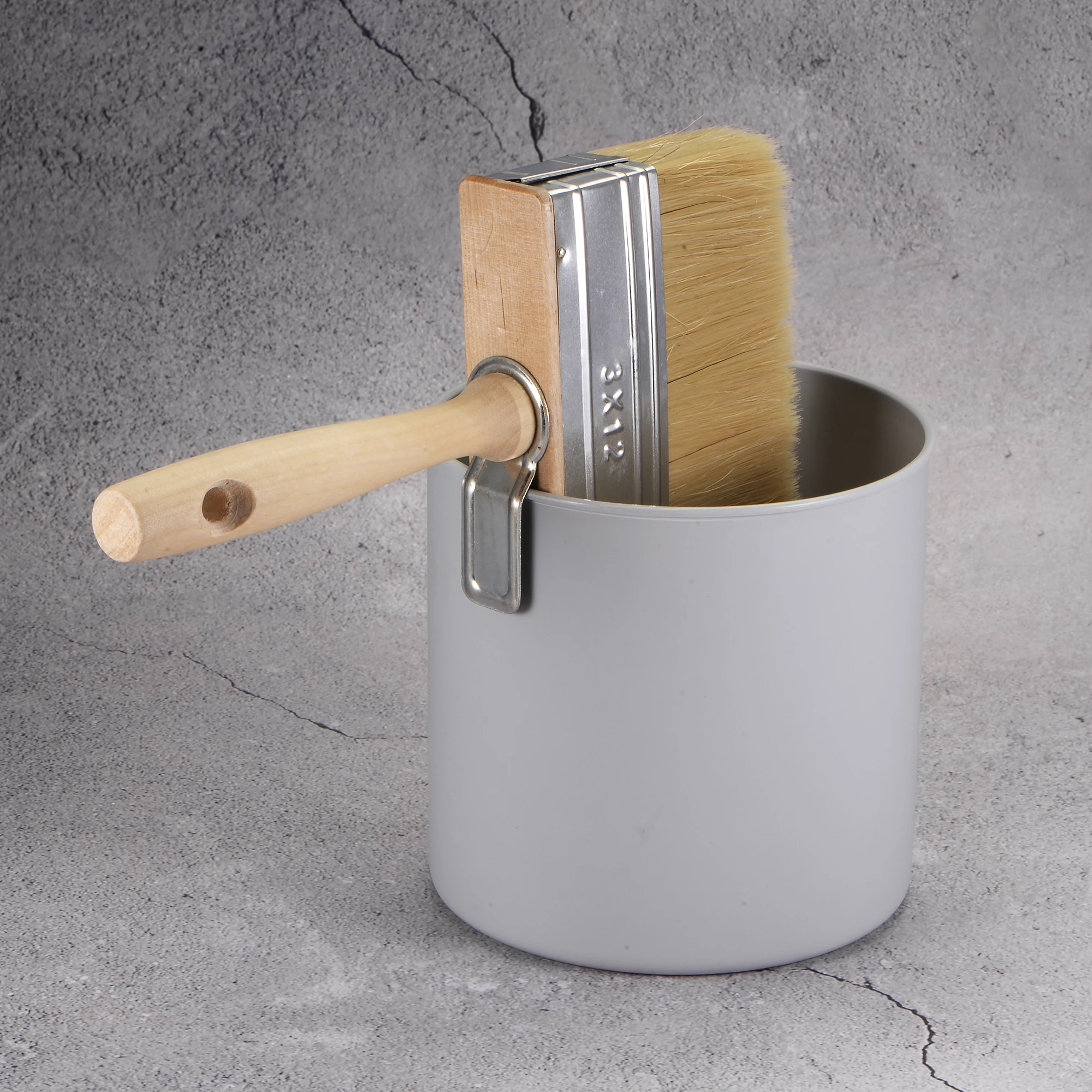 uxcell Staining Paint Brush for Walls 4.7" Width 1.2" Double Thick Bristle with Wood Handle