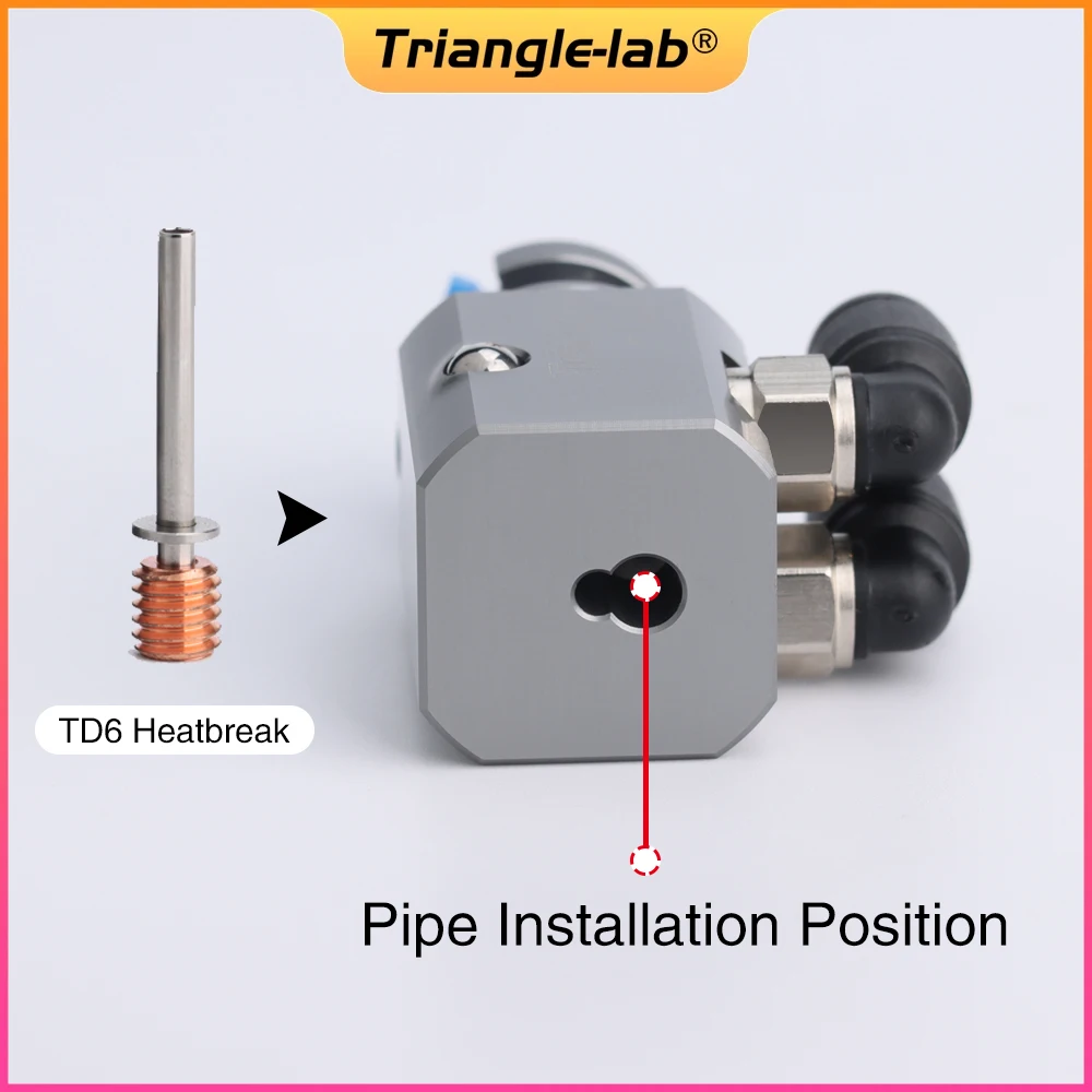 Dissipador de Alta Temperatura para Td6s-lc Hotend Tun Bocal Chc Kit Chc Pro Núcleo de Aquecimento Impressora Ddb Voron3d Trianglelab-td6s-lc - Imagem 6