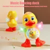 Electric Dancing Duck Funny Blink Eyes Flashing Light Shake The Body Cute Musical Cartoon Animal Educational Toy Children Gift 1