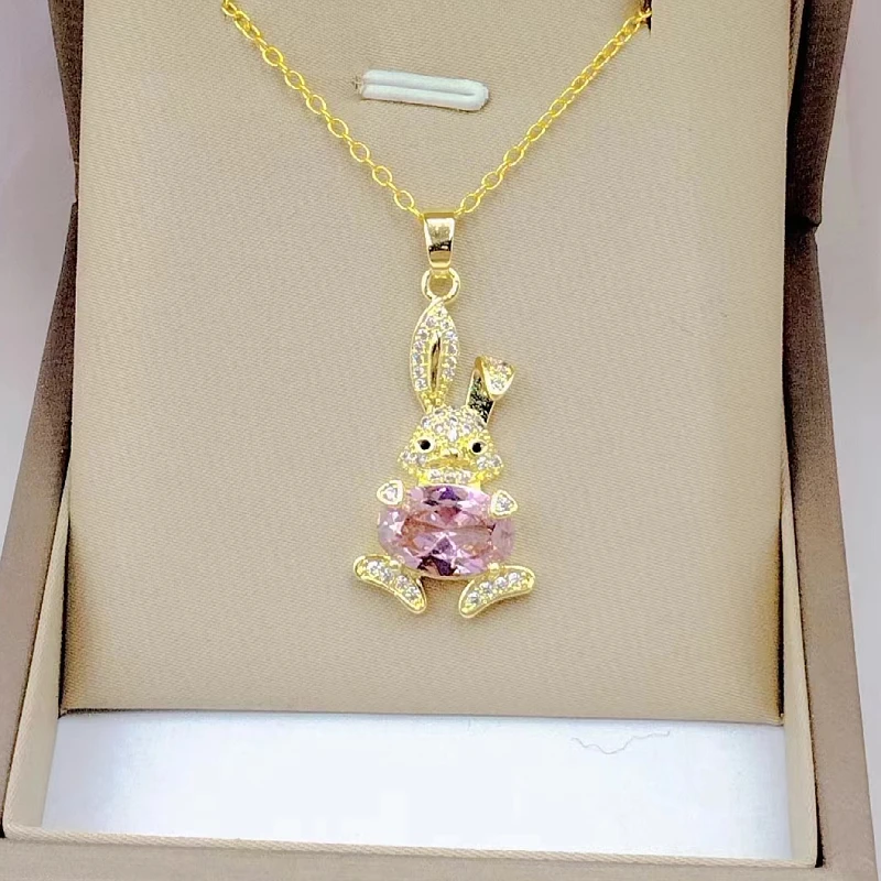 Retro Rabbit Pendant Personality Animal Bunny Clavicle Chain Simple Necklace, Save Money On Temu