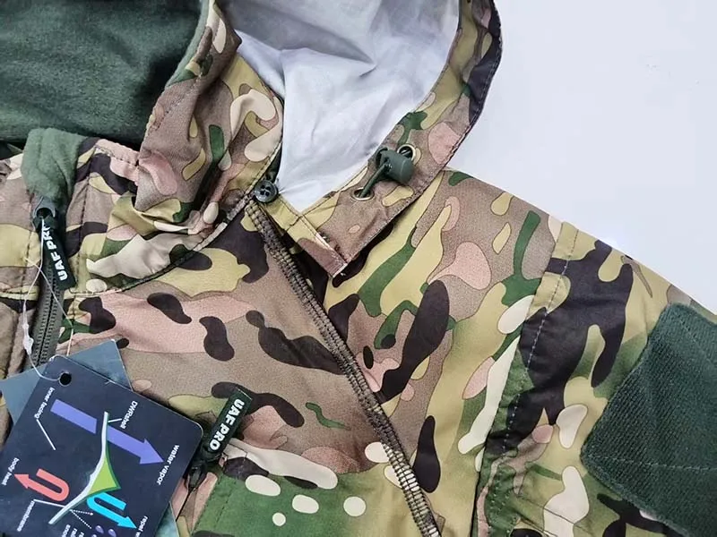 UAF Soft Shell Taktische Jacken Männer Fleece Mit Kapuze Mantel Windjacke Jagd Kleidung Herbst Camo Angeln Wandern Camping Jacke – Detail 6