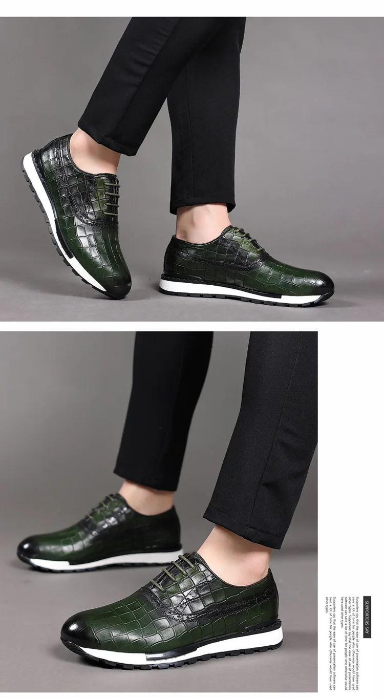 Men Genuine Leather Sneakers