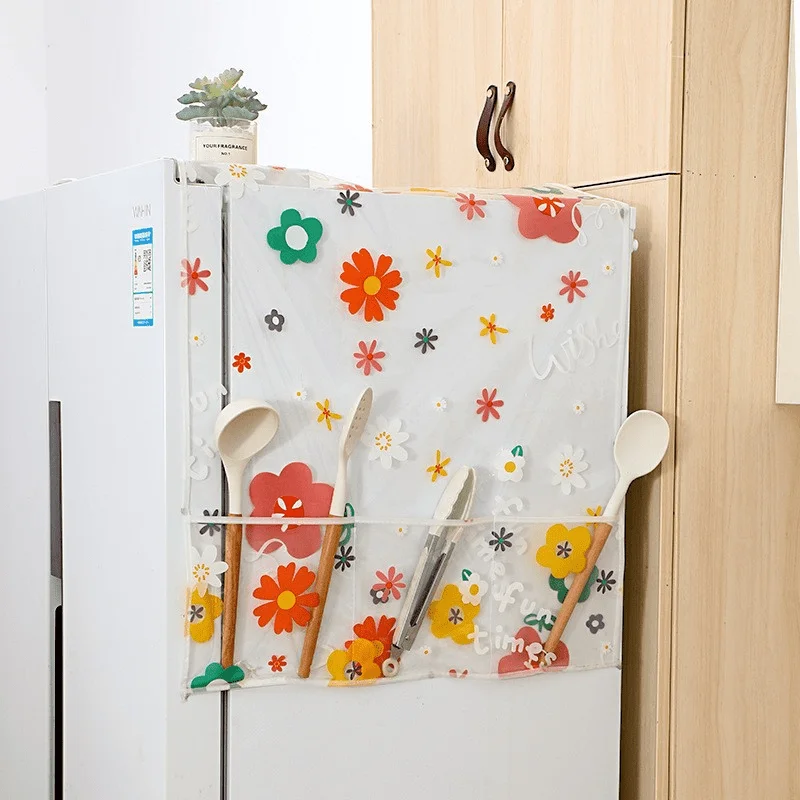 Reusable Refrigerator Dust Cover with Storage Bag, Waterproof Refrigerator Cover, Household Dust Storage Bag