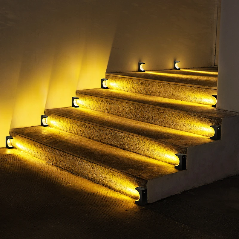 8/12Pcs Solar Step Light Path Staircase Outdoor Garden Light Waterproof Balcony Altar Deck Stair Fence Decorative Landscape