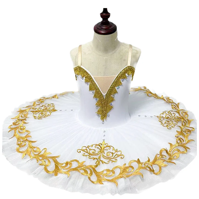 

2023 Blue Professional Ballet Competiton Tutu Skirt Women Pink Classical Pancake Tutu Costume Dress purple for girls