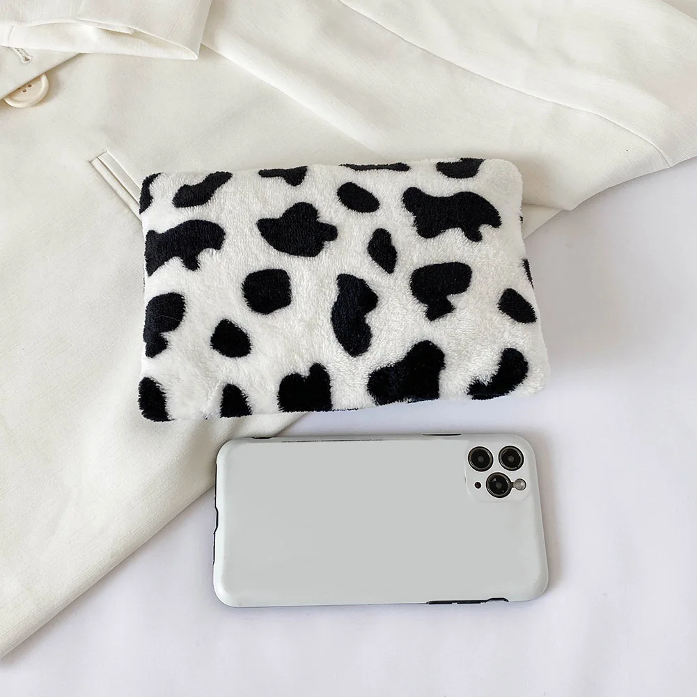 Fashion Bracelet Keychain Card Bag Women PU Leather Zebra Cow Print Leather Tassel Wallet for Women 2020 Trend