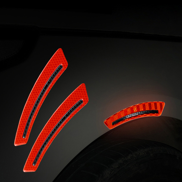 Safety Warning Sticker Mark Car Reflective 2Pcs Safety Stickers Tape Reflective Strips Exterior Accessories Reflective Tape