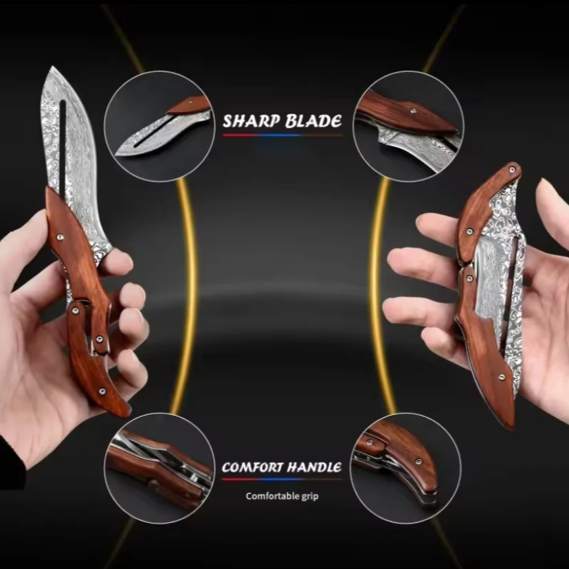Sharp kitchen knives kitchen cutting tools beautifully designed easy to use equipped with a leather storage bag small in size - 4