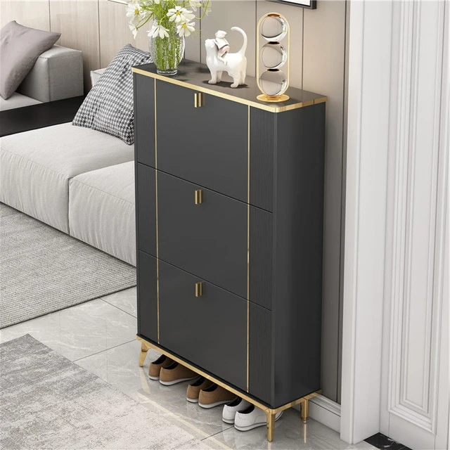 Super Thin Narrow Modern Nordic Shoe Cabinet | Beautiful and Stylish I  Small Apartment Space Saver