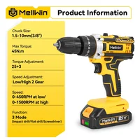 MELLWIN 25 + 3 couple sans fil perceuse à percussion électrique ensemble polyvalent tournevis électrique ensembles d'outils pour Makita 18V batterie broche 2