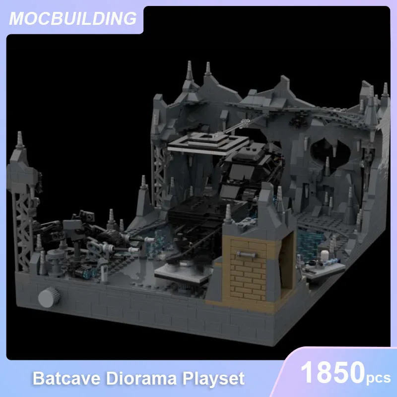 Batcave Diorama Playset Model MOC Building Blocks DIY Assemble