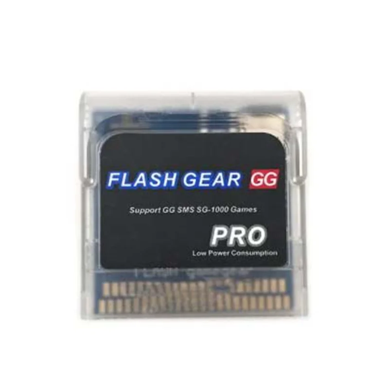 

Flash Gear Pro Power Saving Flash Cart Game Cartridge Card PCB for Sega Game Gear GG System Shell, Transparent