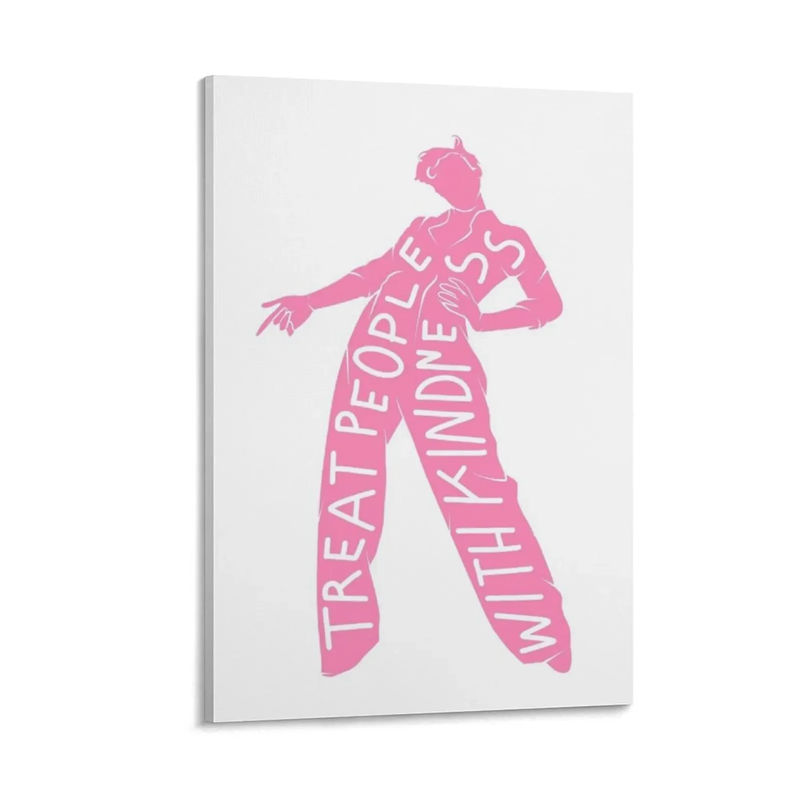 

treat people with kindness (harrys silhouette in pink) Canvas Painting Decorative picture Posters on the wall