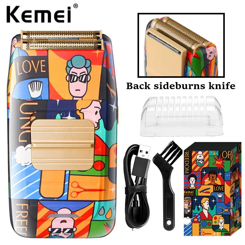 

kemei 1102H powerful rechargeable hair shaver electric bald head shaving machine for men beard electric razor finishing fade