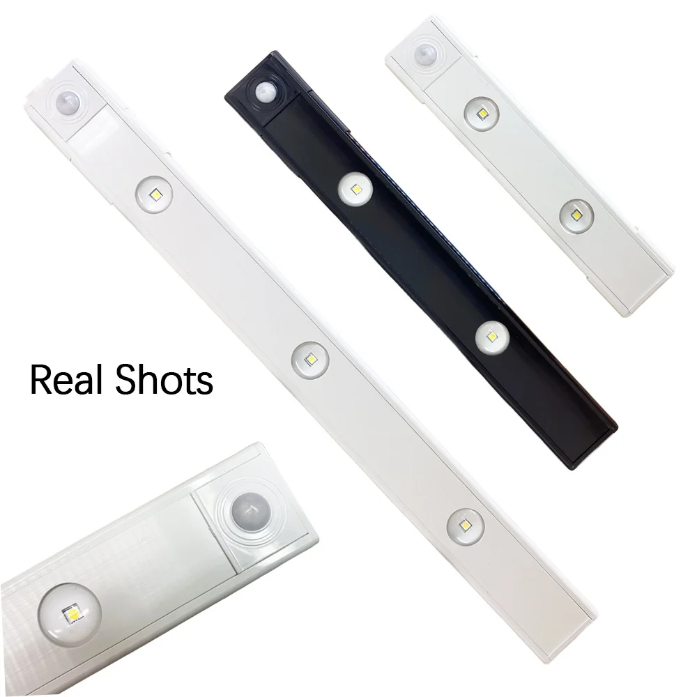 Motion Sensor Cabinet Light Wireless LED Night Light USB Rechargeable Wardrobe Lamp Under Backlight to Kitchen Bedroom Corridor images - 6