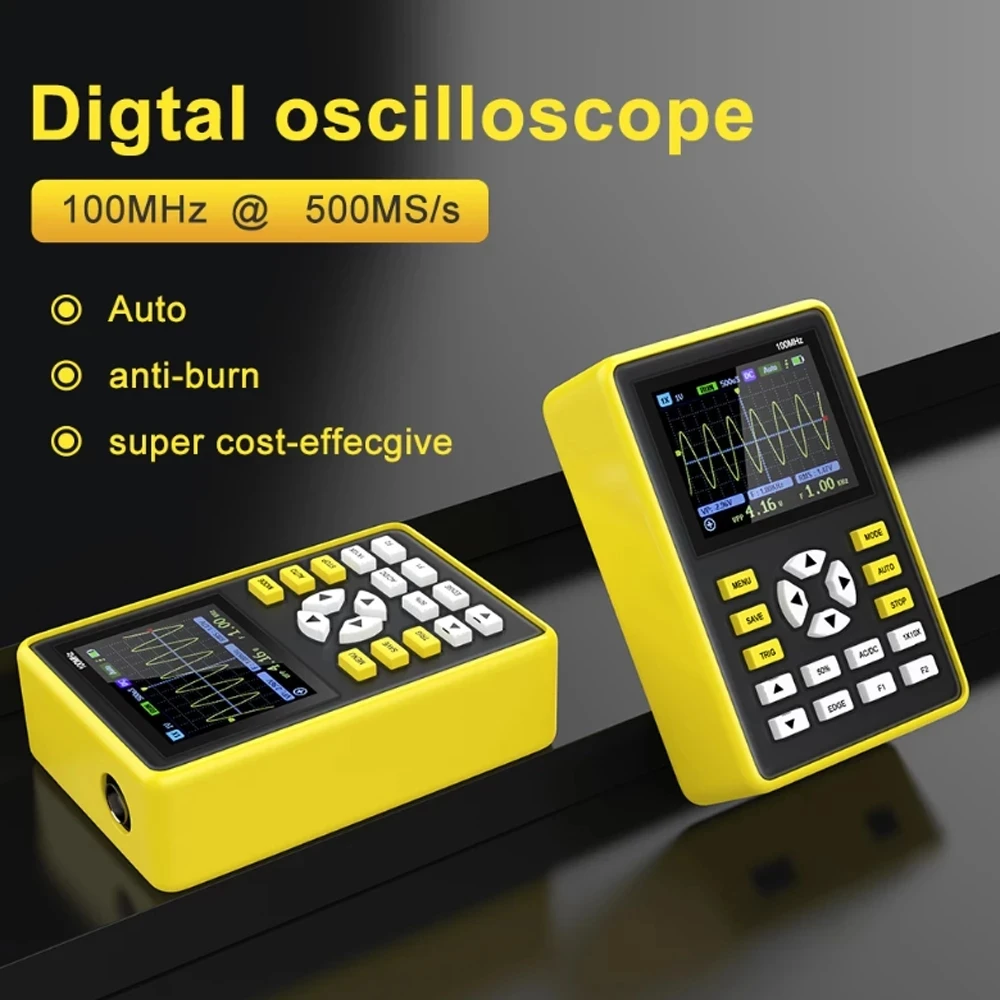 5012H 2.4-inch Digital Oscilloscope Color Display 500MS/s 100MHz 8bits ADC precision Analog Bandwidth Support Waveform Storage 5