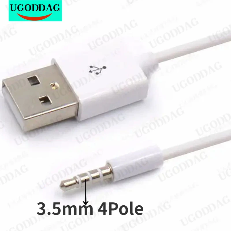 Jack Da 3.5Mm A Usb 2.0 Cavo Adattatore Audio Di Trasferimento Cavo Convertitore Cavo Aux Maschio A Maschio Per Apple Ipod Shuffle 3Rd 4Th 5Th 6Th