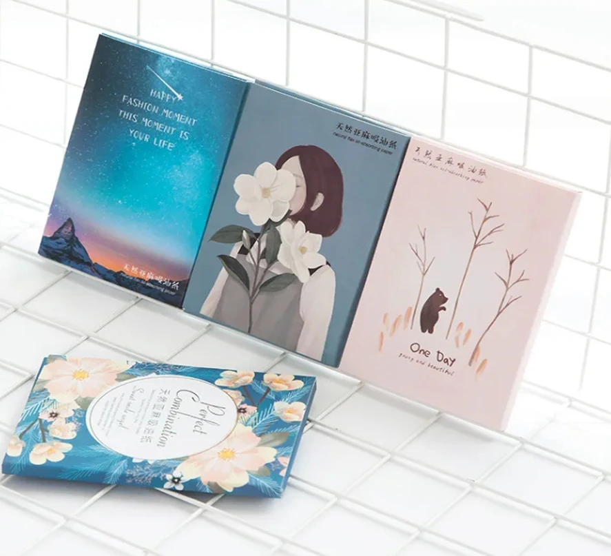 Face Oil Blotting Papers Makeup Matting Face Oil Blotting Sheets Control Oil-absorbing Facial Towel Tool 50/100 Pcs