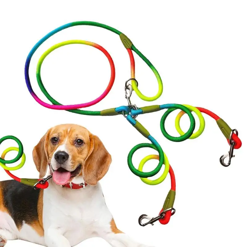 

Dog Leash Safety Leash Walking Lead For Dog Portable Dog Training Leash Traction Rope Dual Dog Walking Leash For Hiking Camping