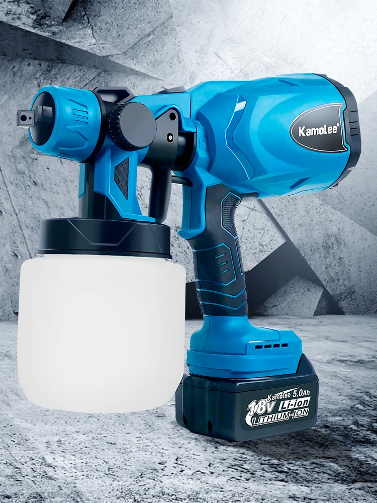 Kamolee 무선 전기 페인트 스프레이 건, 가정용 소독 살균 휴대용 분무기, 마키타 18V 배터리용, 800ml