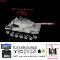 HENG LONG 1/16 7.0 Walker Bulldog Army RC Tank FPV Camera 3839 Steel Gearbox Barrel Recoil Painted Machine Gun Toys Cars TH20340 1