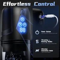 KUSHOR 3-in-1 männlicher Masturbator, Sexspielzeug mit App-Steuerung, realistische Blowjob-Maschine, 9 stoßender rotierender und vibrierender männlicher Stroker 6