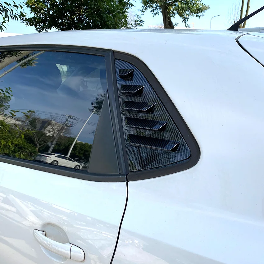 Car Rear Window Cover Pair Car Rear Window Shutter Cover Trim Window Louver Side Vent Trim For Volkswagen VW Polo MK5 6R 6C 2011-