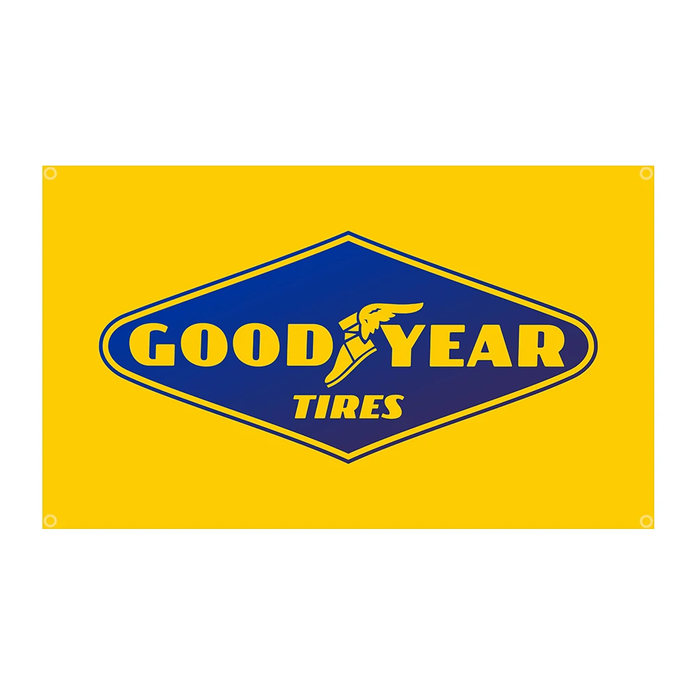 90x150cm Good Year Raceway Tires Flag Polyester Printed Garage or Outdoor Decoration Banner Tapestry
