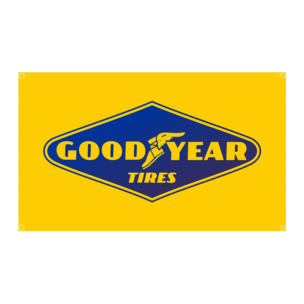 

90x150cm Good Year Raceway Tires Flag Polyester Printed Garage or Outdoor Decoration Banner Tapestry
