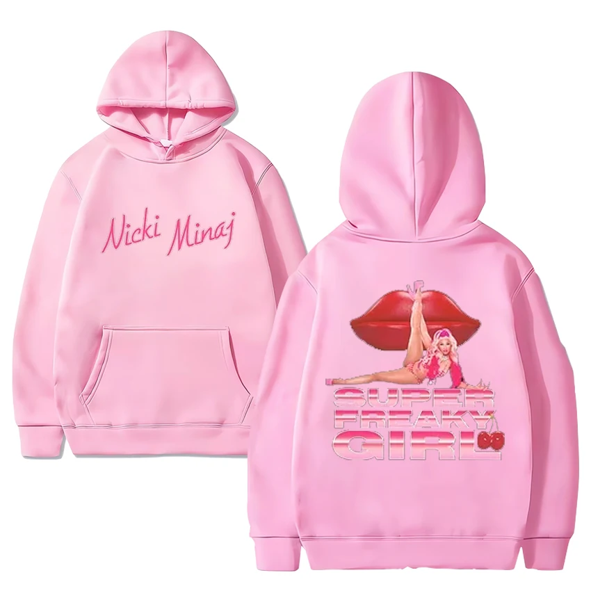 Rapper nicki minaj szuper Furcsa Elárusítónő  hoodies Új Logó Nők férfiak Lezser Megmunkalás polár stv Ingujj sweatshirts Uniszex pulóverek