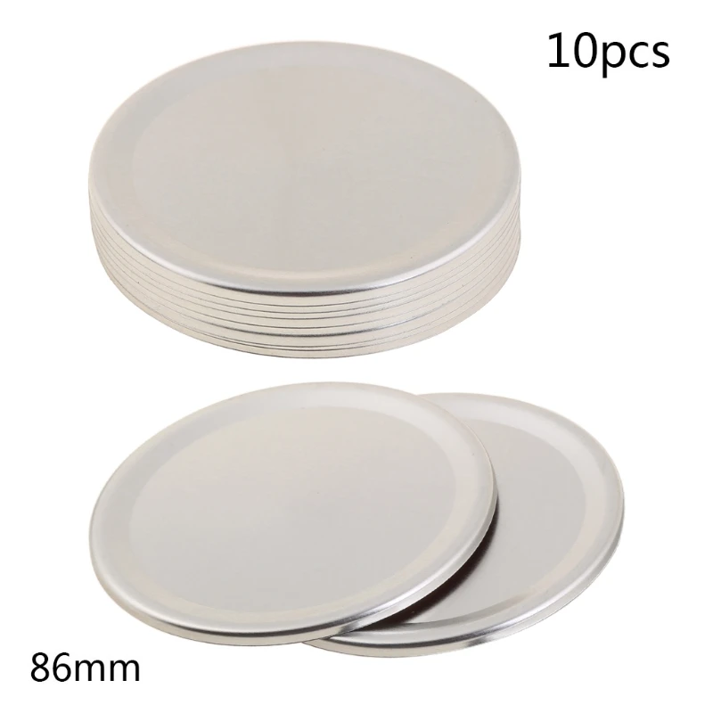 10 Pcs Regular Mouth Canning Lids for Mason Canning Jar Container Cover Bands