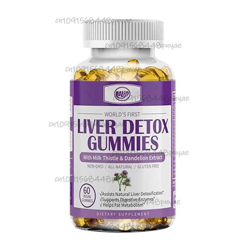 Liver cleansing, detoxification, and repair gummy candy-Silymarin milk thistle supplement containing Korean thistle extract