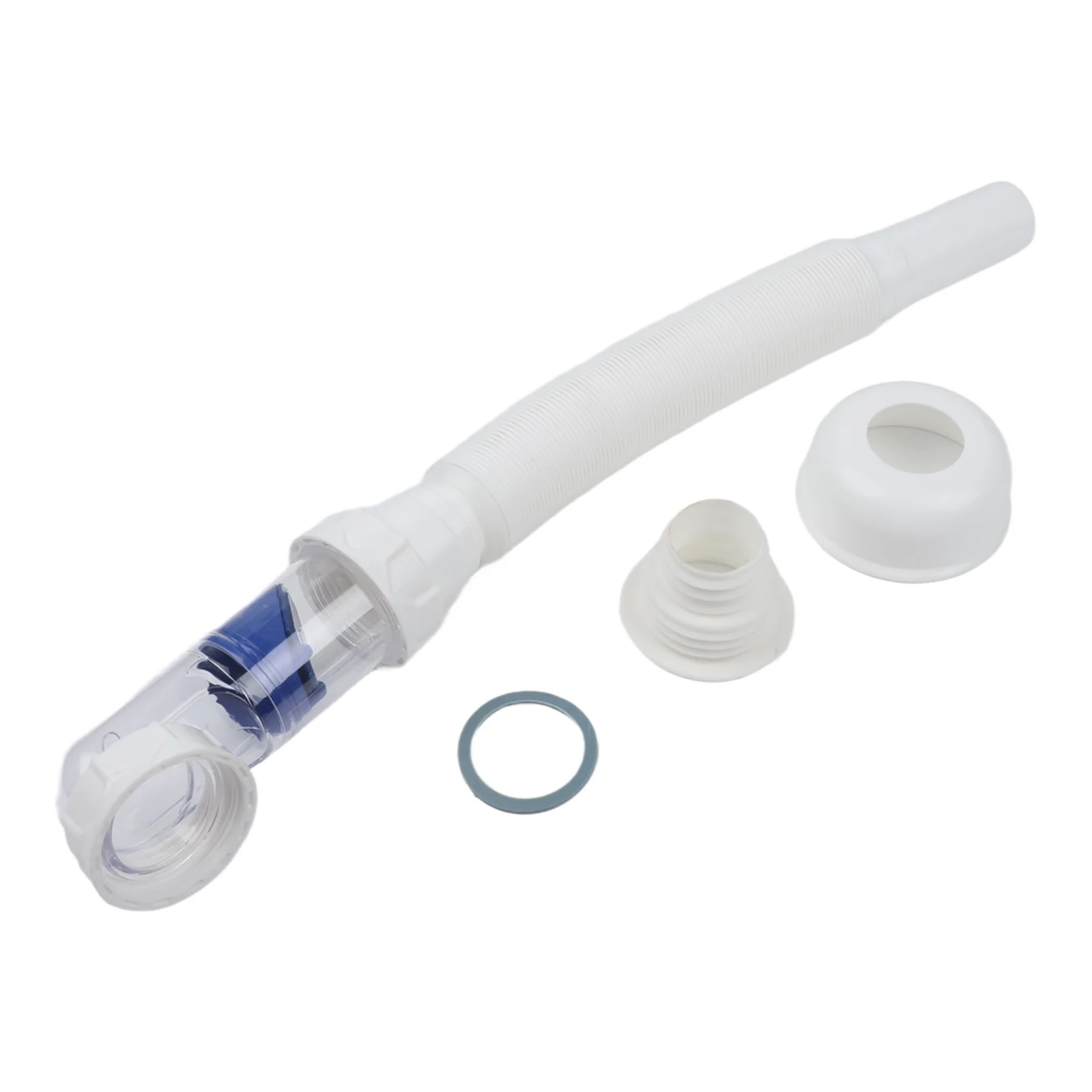 유연한 사이펀 배수 호스 G1-1/2 인치 싱크대 폐수관 연장 가능 28-88cm 주방 배수 연장 파이프 파이프라인 부품