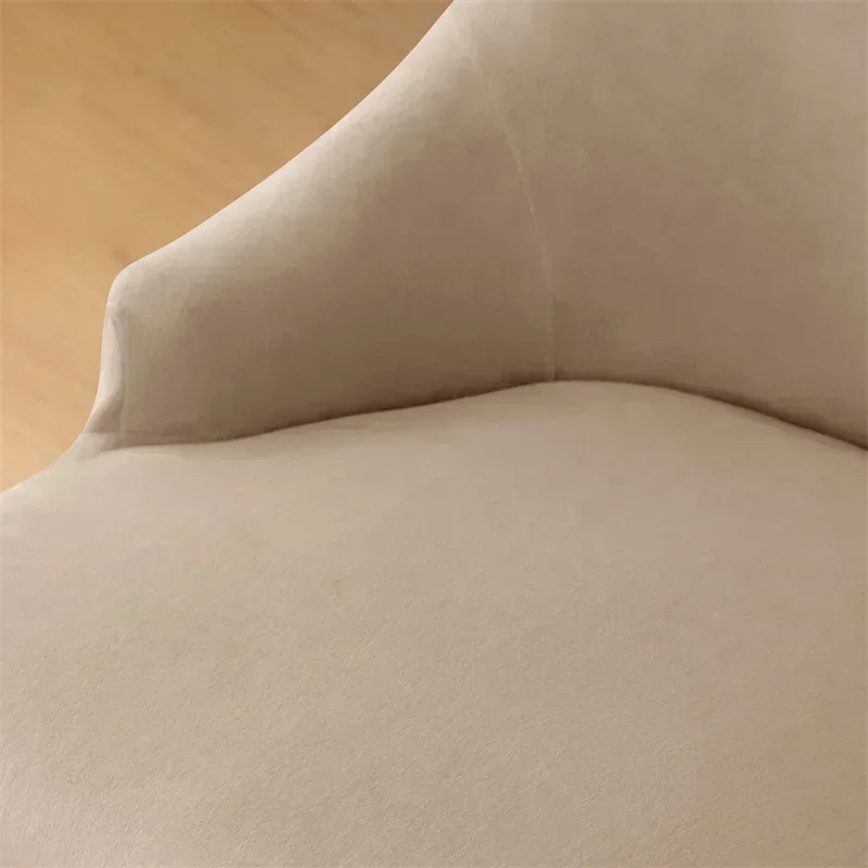Super Soft Small ArmChair Cover Elastic Pure Color Chair Cover High Back Sloping Armchairs Slipcovers for Hotel Home Decor