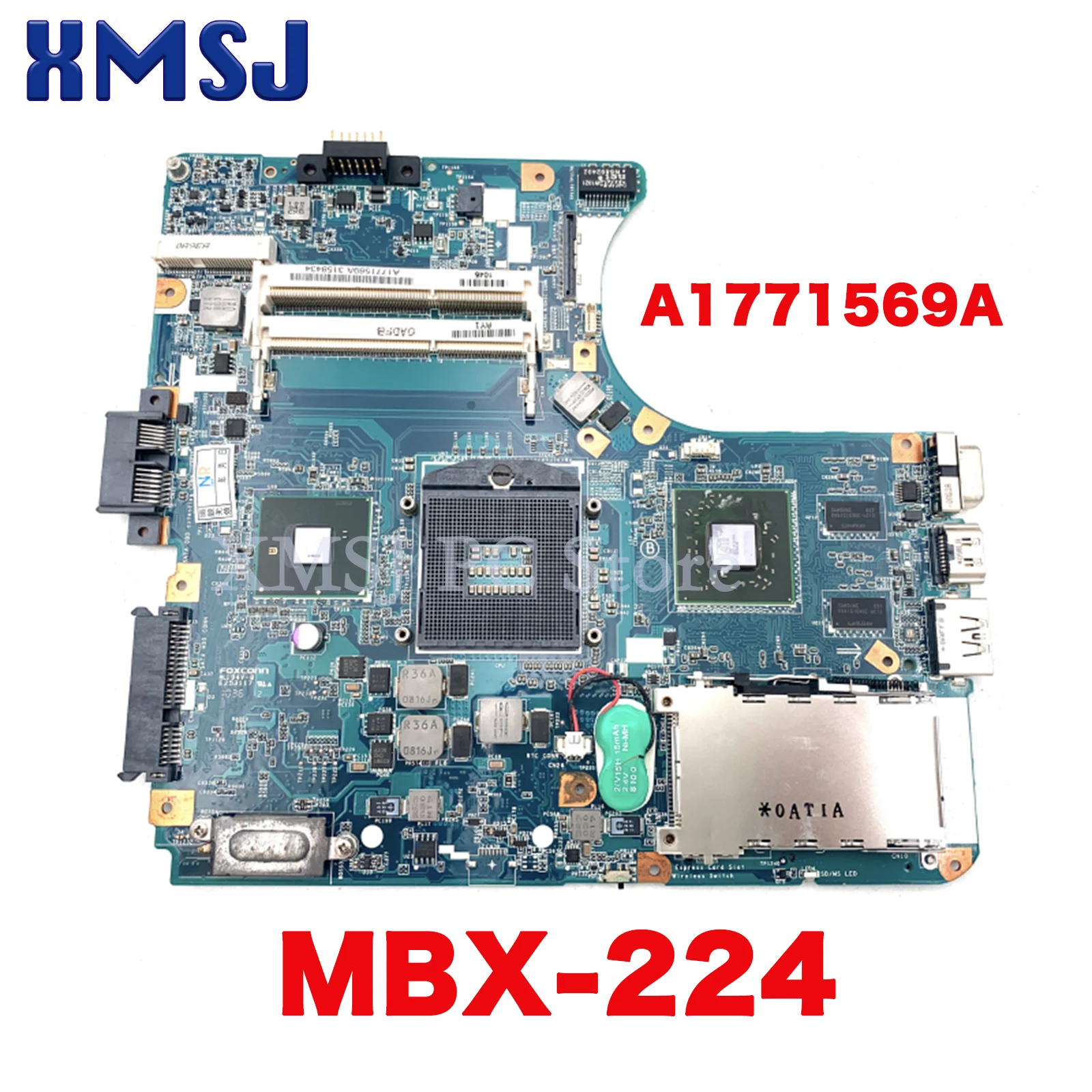

XMSJ For Sony MBX-224 M960 REV:1.1 1P-009CJ01-8011 A1771569A Laptop Motherboard HD5650M 1GB DDR3 Main Board Full Test