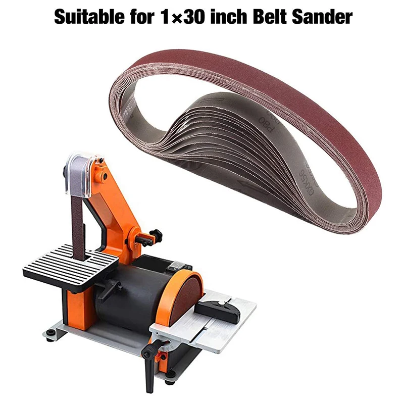 Aluminum Oxide Sanding Belts 15 Pcs 1X30 Inch for Belt Sander