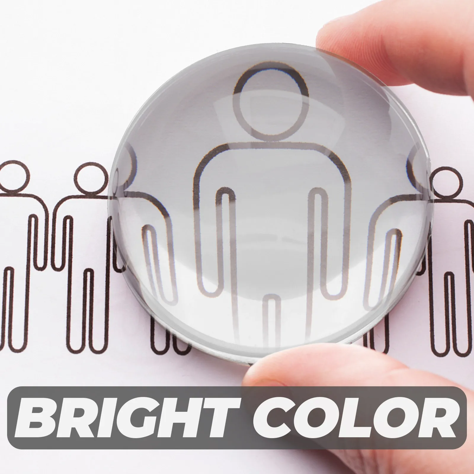 물리학 교실 교육용 6Pcs 양면 볼록 렌즈 광학적으로 정확한 투명 볼록 렌즈 과학 실험 도구 학습 보조 도구