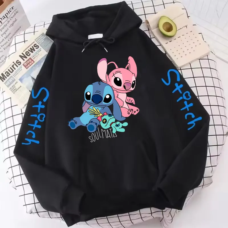Hot Lilo Stitch Hoodies Women Men Harajuku Cute Anime Sweatshirt Cartoon Y2k Gothic Streetwear 2000s Manga Hoody Female 5
