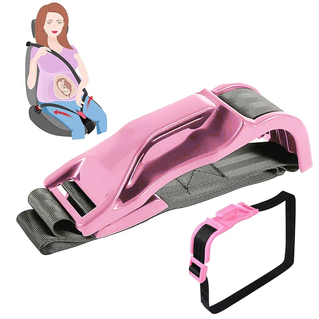 Coussin de protection pour siège auto avec clip ceinture abdominale arrière  pour femme enceinte (rose)