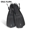 Oulylan Adjustable Short Adult Snorkel Foot Swimming Flippers Fins Beginner Water Sports Equipment Portable Diving Flippers Men 1