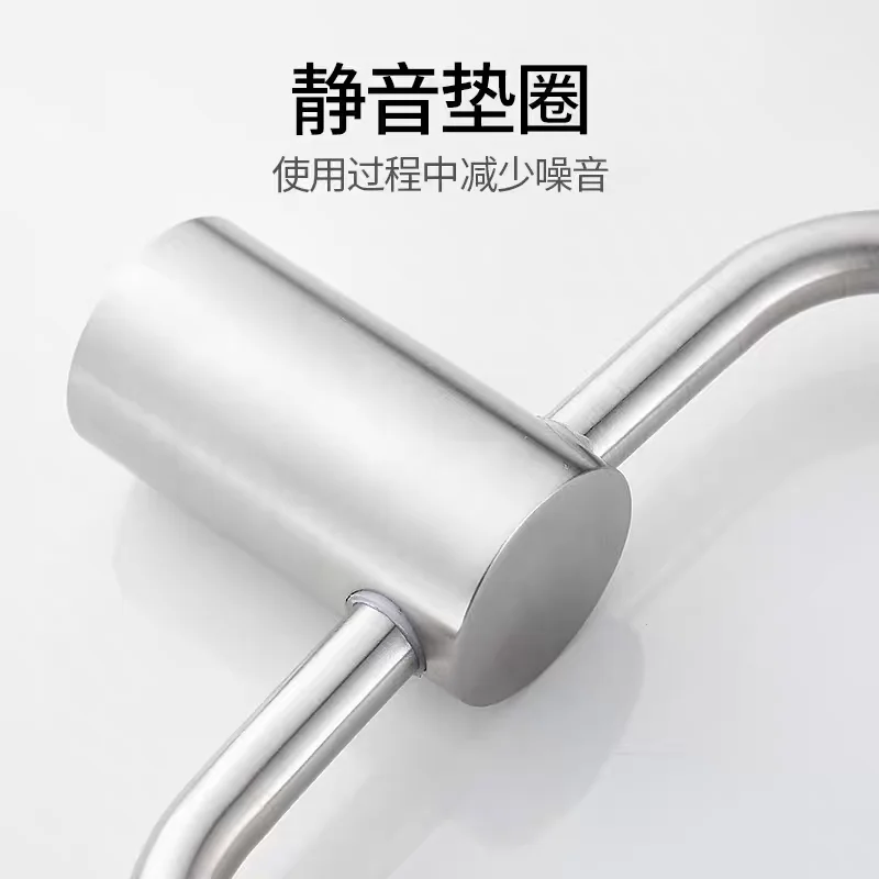 Brushed SUS 304 Stainless Steel Towel Ring Towel Bar Shelf Cloth Holder Bathroom Hardware Accessories Shelf