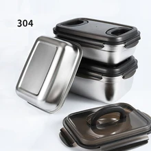 

304 Stainless Steel Food Container, Disposable Lunch Box, Vacuum Sealing Pickle Refrigerator Storage Box