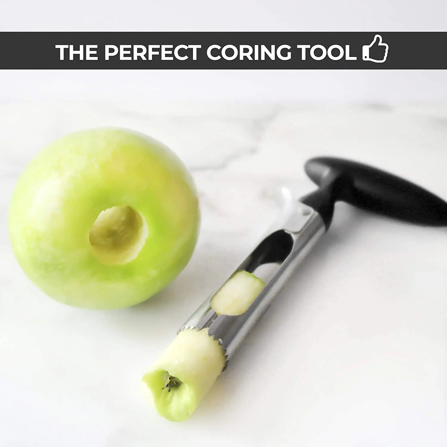 [Large Size], Newness Premium Apple Slicer Corer, Cutter, Divider, Wedger,  Stainless Steel with 8 Sharp Serrated Blade, Ergonomic Grip Handle and