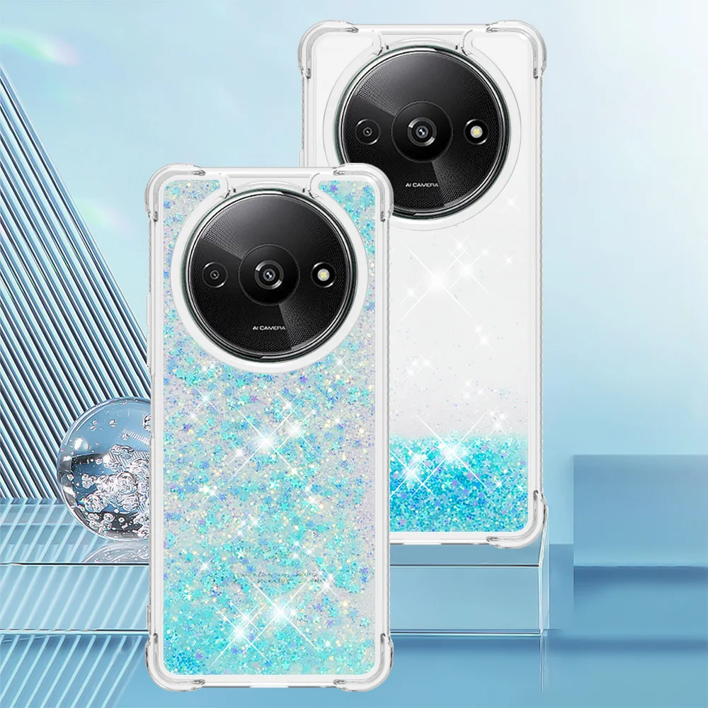Bling Glitter Liquid Silicone Shockproof Quicksand Phone Case
