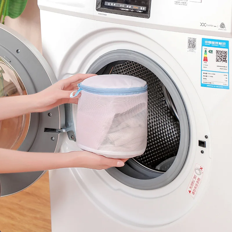 Blue Zipper Laundry Bag Fine Mesh High Quality Storage Bags Household Clothes Cleaning Protect Washing Bag For Washing Machine 3