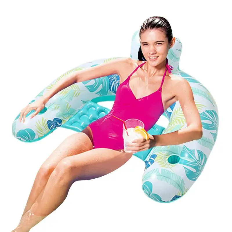 

Pool Float Chair Pool Floats Adult Inflatable Lounge Floats For Pool Water Chair Pool Lounger With Cup Holder Party Floaties For