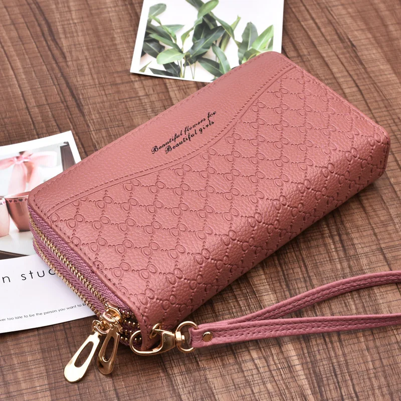 Women Wallet Long Style Large Capacity Double Zipper Clutch Wallet Female Double Layer Handbag Purse Card Holder