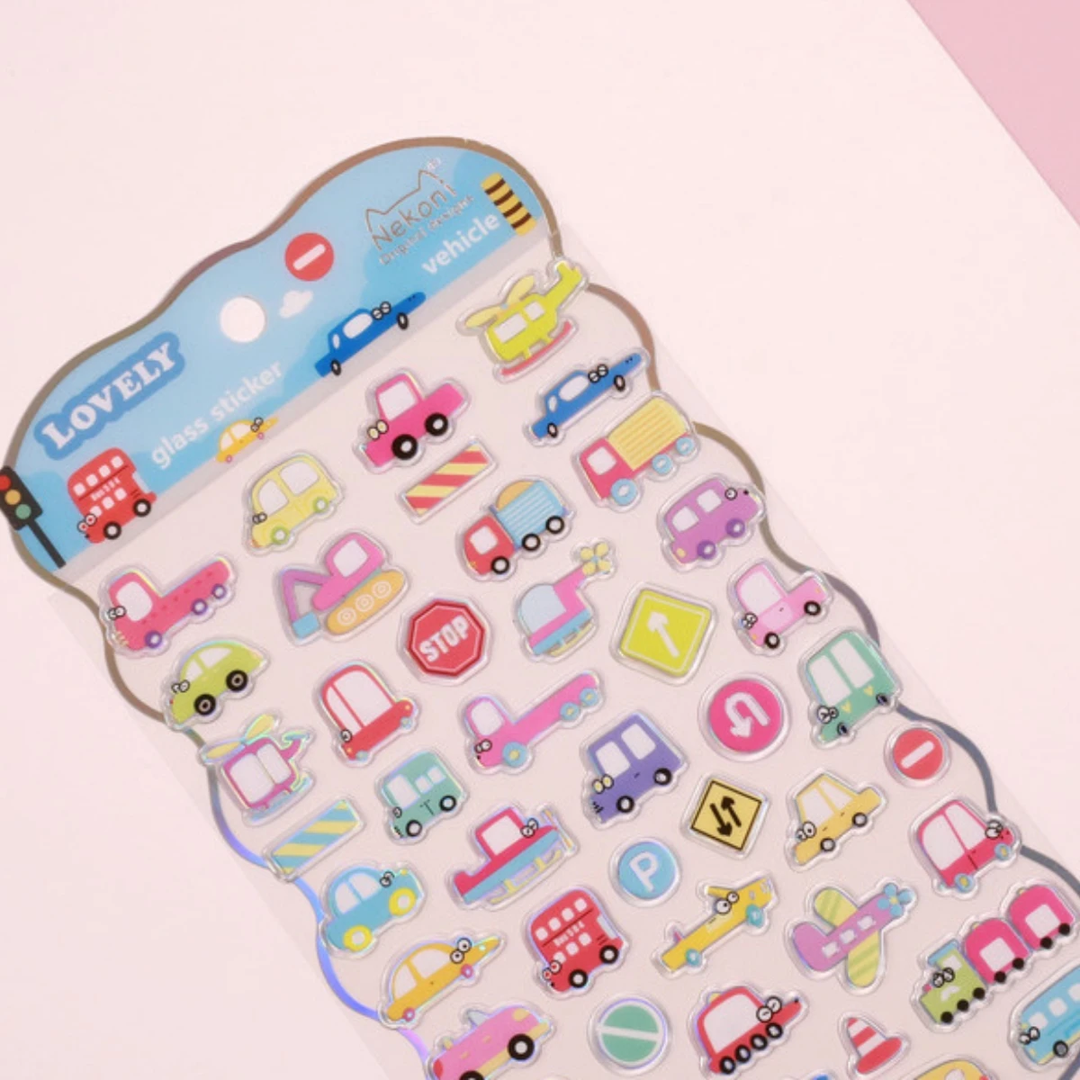 Charming Laser Glass Stickers for Scrapbooking & Journals