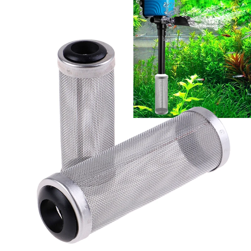 Aquarium Inflow Inlet Filter Stainless Basket Mesh Net Filter Guard