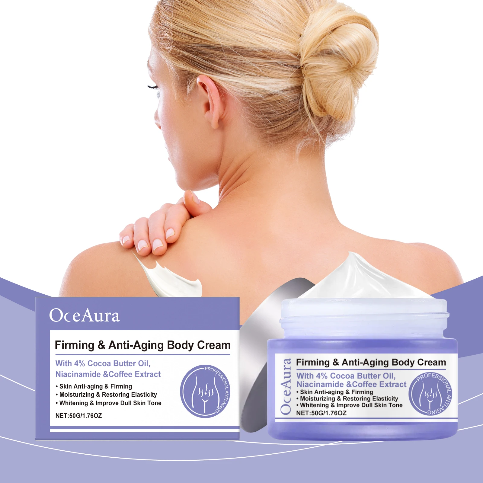 Firming Neck Cream Anti-Aging Smoothing Wrinkles Fine Lines Improves Crepey Skin Moisturizing Hyaluronic Acid Tightening Lotion